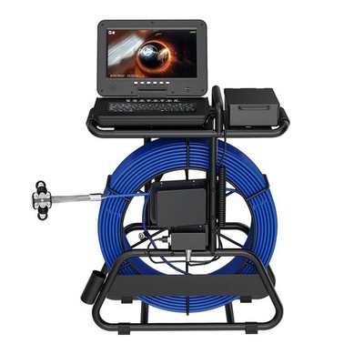 80M Sewer Drain Pipe Inspection Camera Counter Self leveling 512hz 7mm Cable