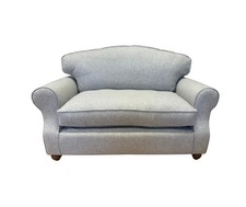 Willow & Hall Lyneham loveseat sofa bed in Parchment light grey wool fabric