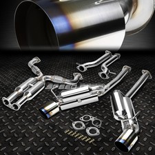 For 09-20 370z Z34 Fairlady Z Dual 4.5 Burnt Muffler Tip Catback Exhaust System