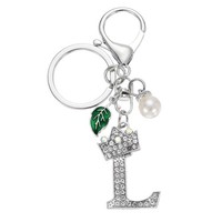 Bling Initialen Buchstaben SchlüSselanhäNger FüR Frauen A-Z Silber SchlüSselring