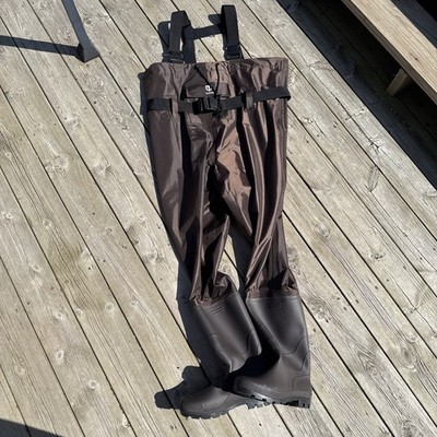 TideWe Bootfoot Chest Waders Nylon/PVC Brown For Fishing  display picture 1
