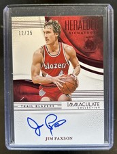 2024-25 Immaculate Jim Paxson Heralded Signatures Red Auto #/25