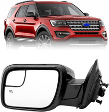 Left Driver Side Mirror 7 Pins Compatible with 2011-2019 Ford Explorer Glossy Bl