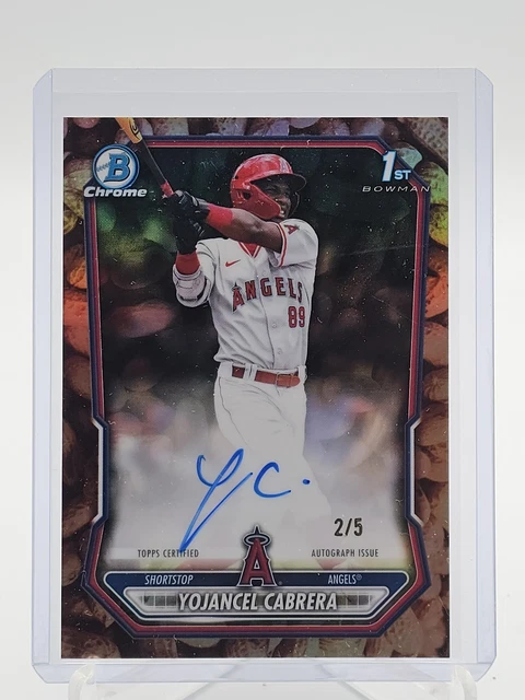 YOJANCEL CABRERA 2026 BOWMAN CHROME 1ST AUTO PEANUTS REFRACTOR /5 #CPA-YCA Q2403