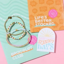 PURA VIDA BRACELET NWT MONTHLY CLUB JUNE 2025 STACK BEACH SURFER JEWELRY BOHO