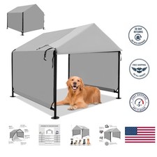 4x4 FT Heavy-Duty Weatherproof Dog House for Large Breeds, Quick Assembly