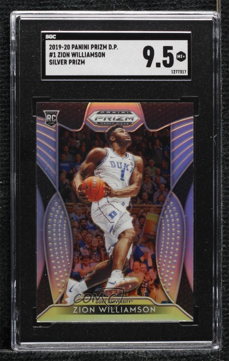 2019-20 Panini Prizm Draft Picks Silver Zion Williamson #1 SGC 9.5 Mint+ w6f