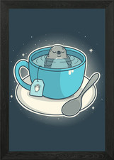 Seal tea Framed Wall Art Poster Canvas Print Picture