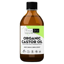 Organic Castor Oil 250ml Glass Bottle 100% Pure Natural Cold Pressed Hexane Free