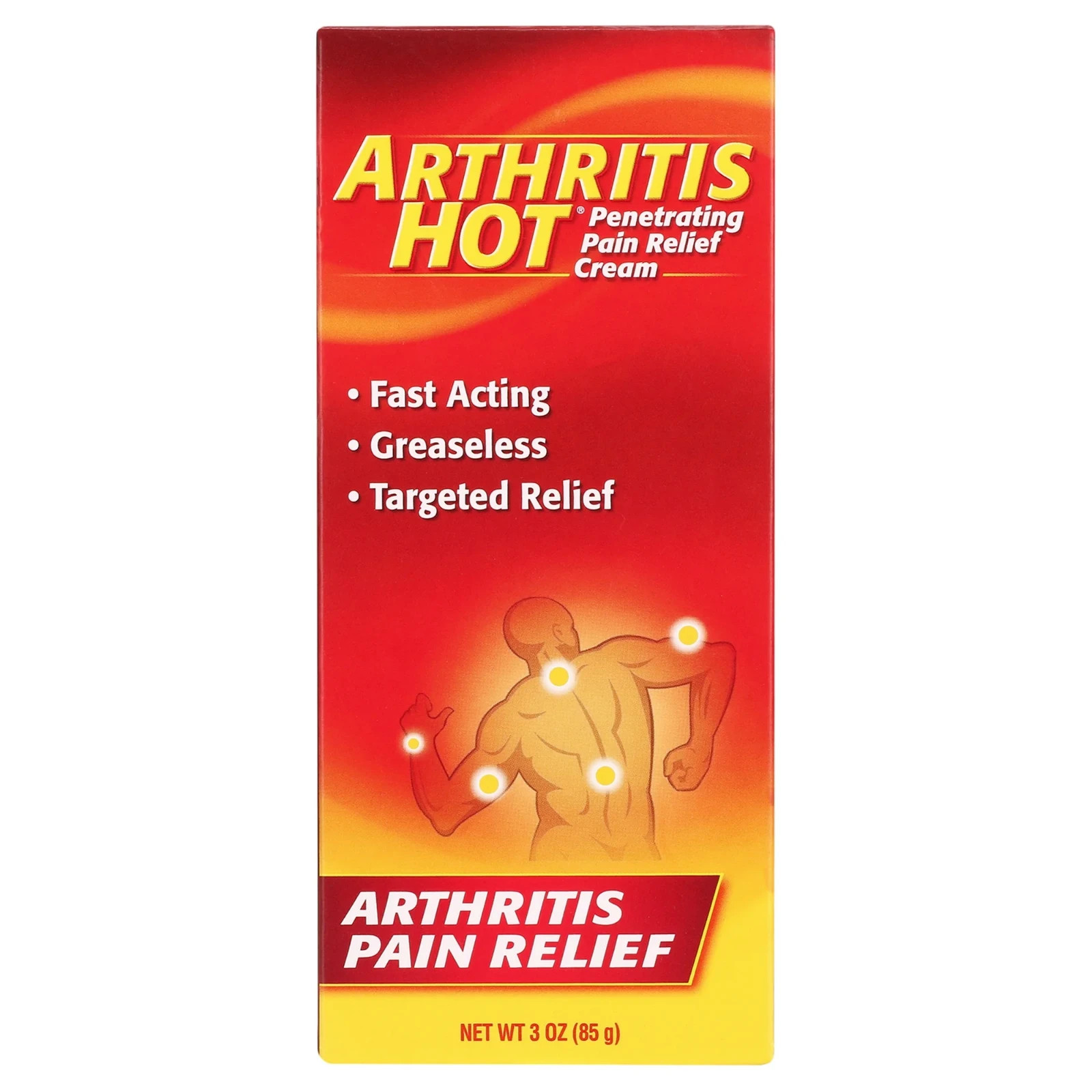 3 Pack Arthritis Hot Pain Relief Creme Deep Penetrating Fast Acting 3 Oz Each