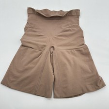 Spanx Shapewear Shorts Womens Large Beige High Waisted Mid Thigh Tummy Control
