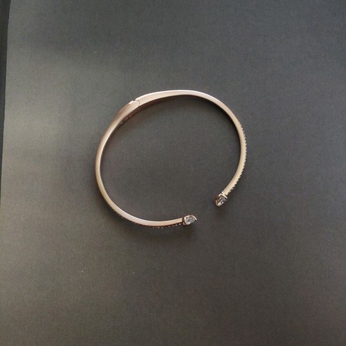 Nadri CZ Copper Tone Hinge Bracelet Stamped II N - Picture 5 of 6