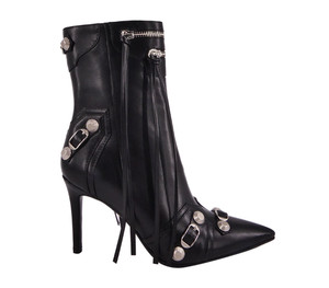 Women's Studded Ankle Boots with Tassels US10