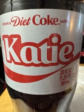 Share a Coke with    Katie    2025 Personalized Gift Coca Cola Bottle 20oz Diet