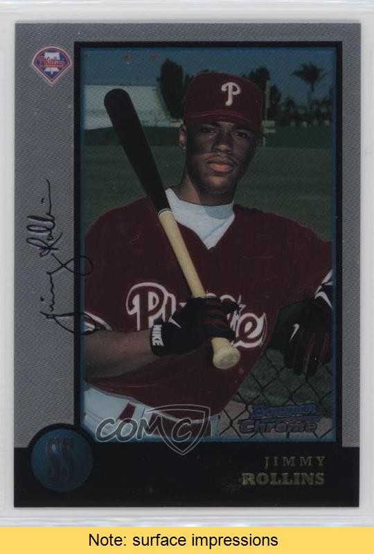 1998 Bowman Chrome Jimmy Rollins #181 Rookie RC READ h8k