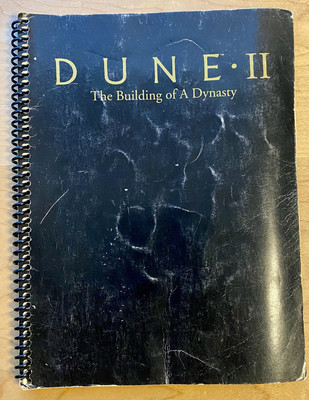 Dune II: The Building of A Dynasty IBM PC Game Instruction Manual Wirebound Book