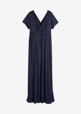 Maxikleid aus fließender Viskose Gr. 42 Dunkelblau Sommerkleid Freizeitkleid Neu