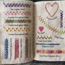    Embroidery Stitch Book - DIY Needlework Guide for Linen Craft Enthusiasts  
