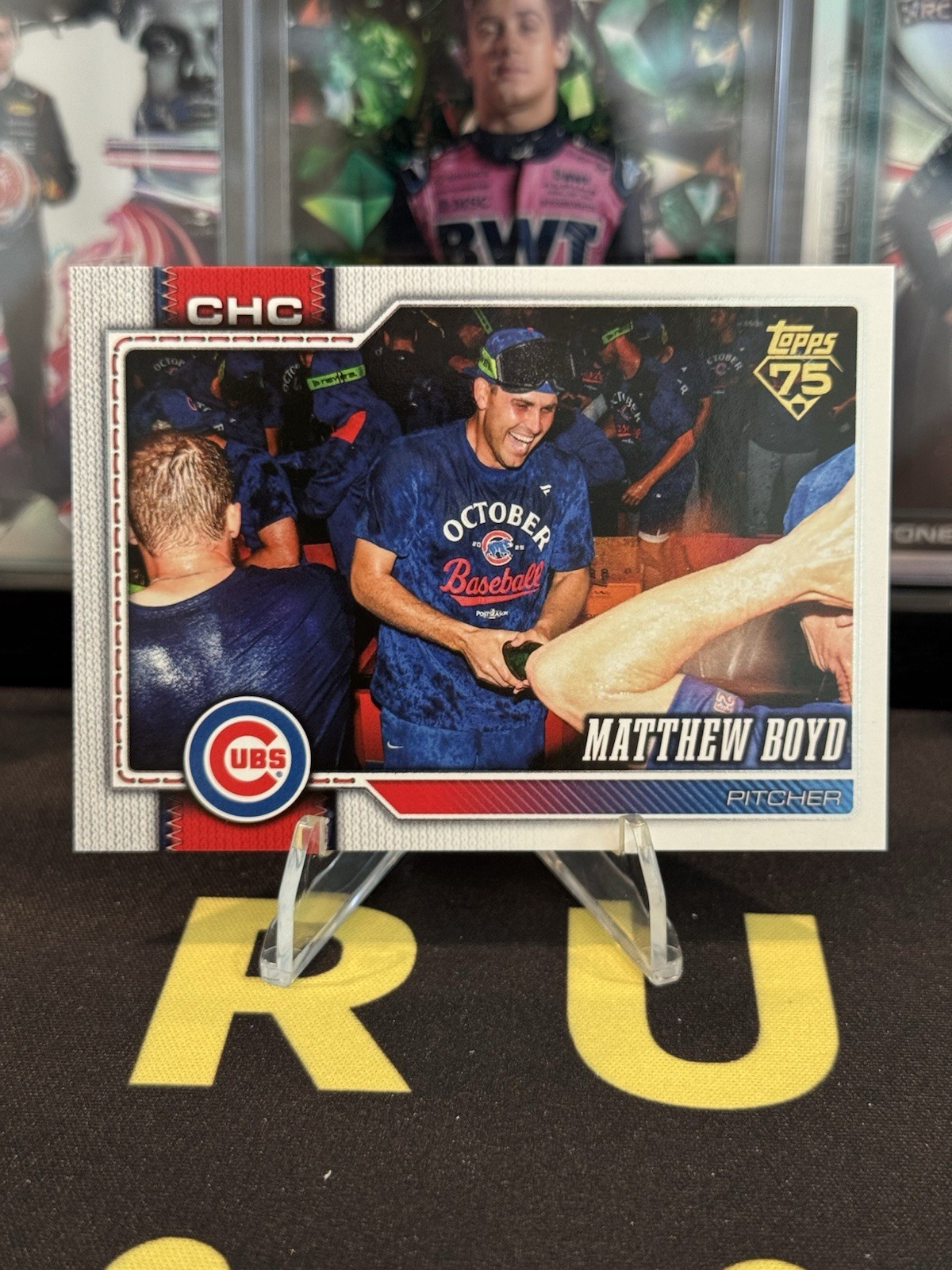 2026 Topps Series 1 #51 Golden Mirror Variation Matthew Boyd Chicago Cubs SSP