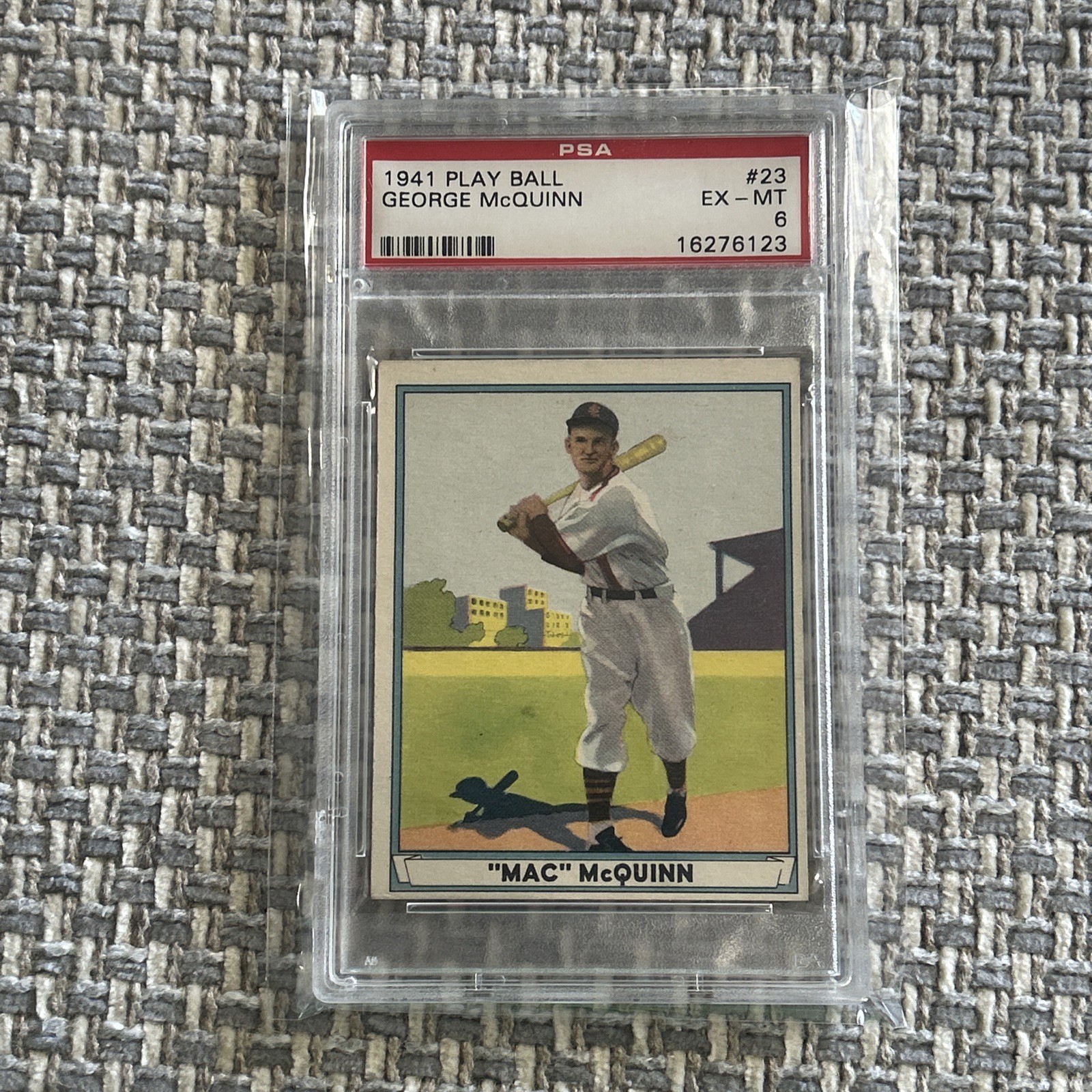 1941 Play Ball - George McQuinn #23 © 1941 on Back PSA 6