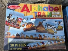 Melissa and Doug Animal Alphabet Train Floor Puzzle 10 Long 28 Pieces 3 And Up