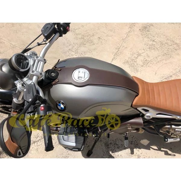 Copriserbatoio in pelle MARRONE per BMW R NINE T copri serbatoio per BMW R ninet Foto 3 de 3