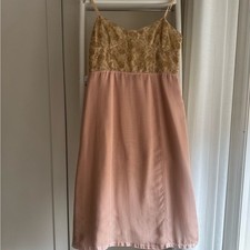 Marc Jacobs NWT gold bodice and pink silk dress size 2