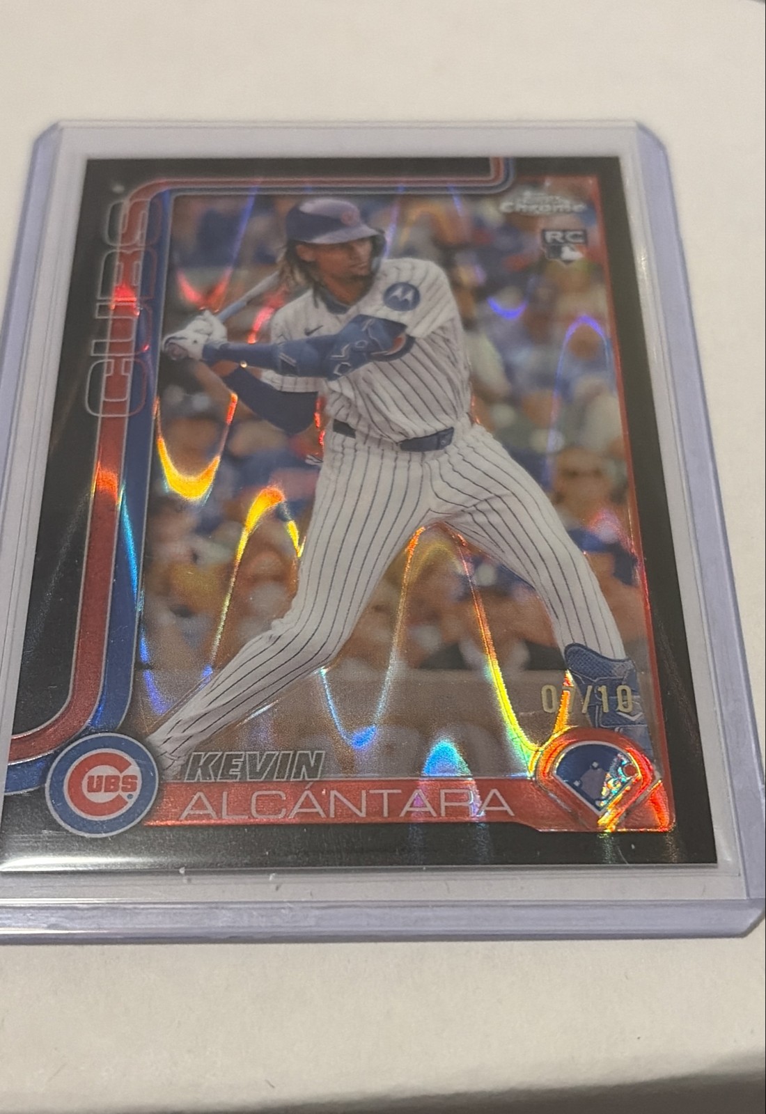 2025 Topps Chrome - Kevin Alcantara #173 Black Lava Refractor /10 (RC)