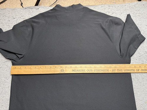 Vintage Nike Golf Shirt Mens 2XL Black Mock Neck Short Sleeve Venetian Club Logo - Picture 8 of 11