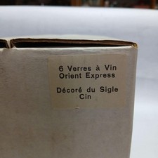 Oggetto raro. Set bicchieri da vino pesanti con logo Orient Express