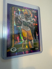 2025 Topps Chrome Purple Lava Refractor Savion Williams RC #'rd 36/75 - Packers