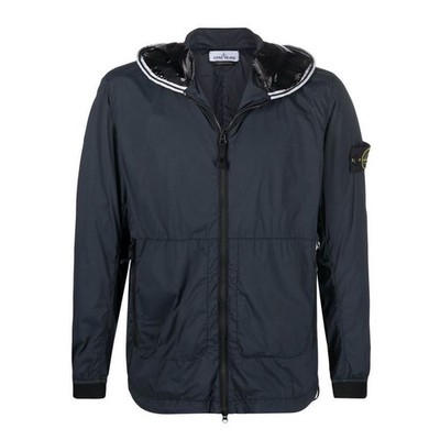 Stone Island Kapuzenjacke Skin Touch mit Badge Navy 761541131 V0020 52912358