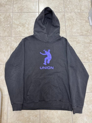 #ad Union LA Washed Black amp; Purple Frontman Logo Hoodie Extra Large C $50.00