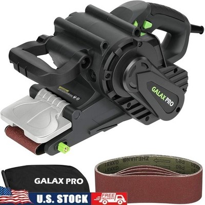 8A Belt Sander Variable Speed 120-380RPM W/ 5 Sanding Belts & Dust Bag New