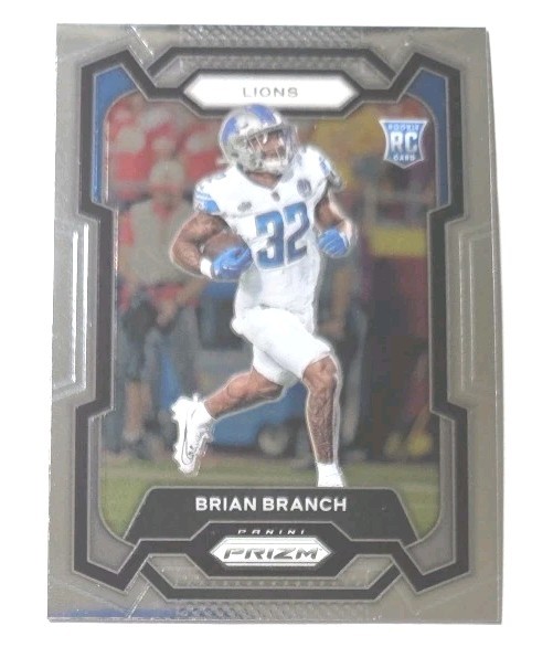 2023 Panini Prizm #328 Brian Branch RC (LIONS) !
