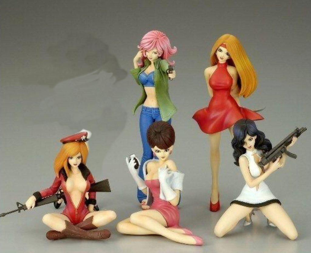 Лото из 5 фигурок для торговли Обезьяний удар, Милашки, Девушки ЯМАТО, История Селтене