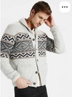 Lucky Brand Men’s XXL Sherpa Lined Aztec Knit Shawl Collar Cardigan Sweater  — photo 6