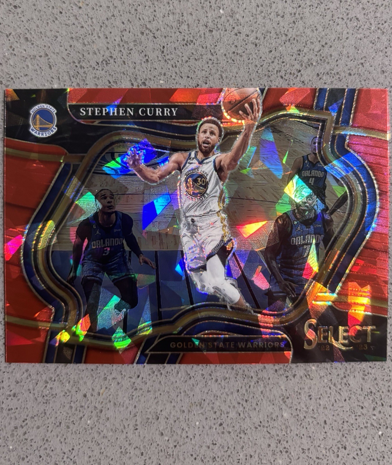 Stephen Curry 2022 Panini Select Red Cracked Ice #227