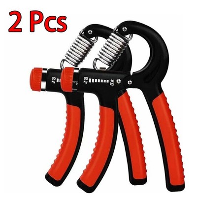 2 Pcs Hand Grip Strength Power Trainer Gripper Strengthener Adjustable Exerciser