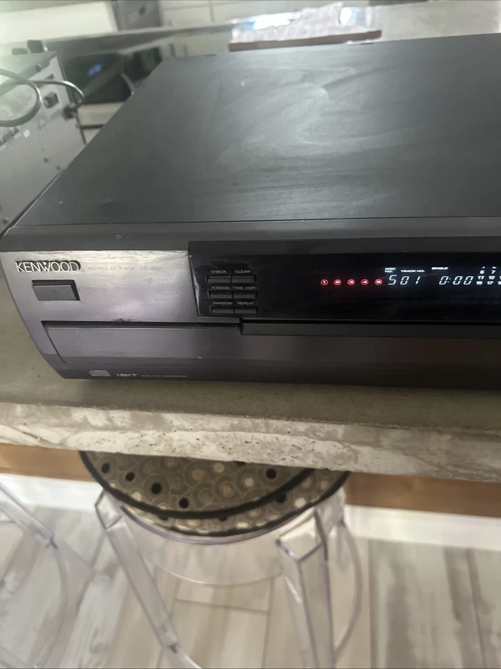 Kenwood CD-203 5 Disc CD Changer Player 1 Bit Dual D/A Convert NO Remote TESTED - Image 3 of 4