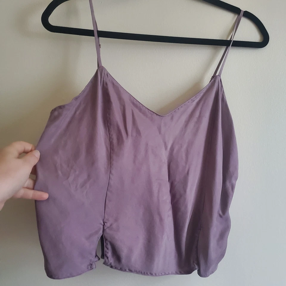 Top camisola Victoria's Secret vintage años 90 púrpura oscuro 100 % seda talla mediana Foto 2 de 4