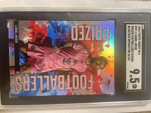 2024 Topps Finest MLS Prized Footballers Fusion Blue & Red /45 Lionel Messi