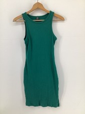 Shein Green Ribbed Mini Dress Ladies Size M/EU 38/US 6