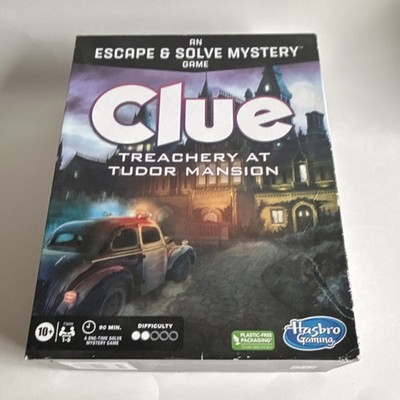 Hasbro Gaming Clue Treachery at Tudor Mansion Board Game Escape Mystery 10+
