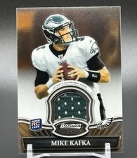 2010 Bowman Sterling Mike Kafka RC Jersey Relic #BSR-MK - Eagles Rookie Card. rookie card picture