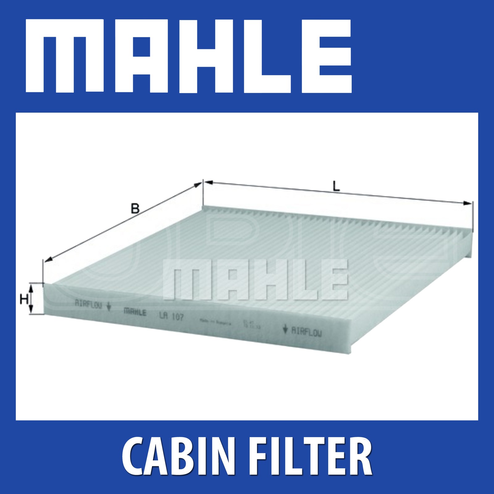 Mahle Pollen Air Filter for Cabin Filter LA107 Fits Volvo S40 V40
