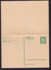 DR P 167 II - seltene gezähnte Doppelkarte 1926