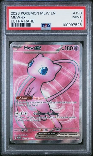 2023 Pokemon Mew ex Full Art #193/165 S&V 151 Ultra Rare PSA 9 Mint