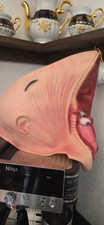 Halloween Adult Mask Beetlejuice: Barbara Wide Open Large Mouth Tongue Eyeballs