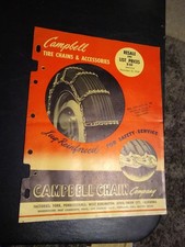 1959 Campbell Tire Chains & Accessories brochure - York Pennsylvania